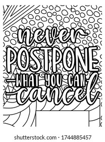 Home Quarantine coloring book pages.motivational quotes coloring pages design .inspirational words coloring book pages design.	
