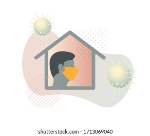 Home Quarantine - Icon as EPS 10 File