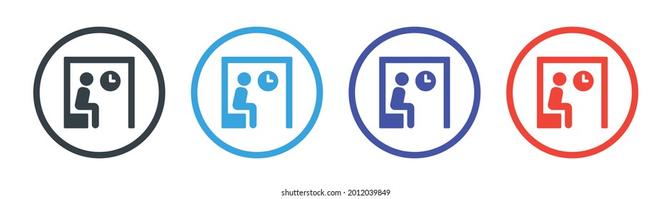 Home quarantine icon vector, stay home icon sign.