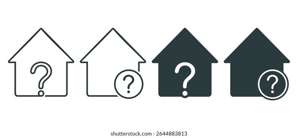 Home question icon. Illustration vector