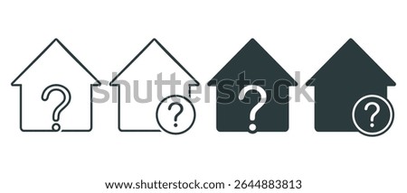 Home question icon. Illustration vector