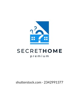 marca de inicio y de preguntas para el diseño del logotipo de la casa o del hotel