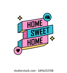 Home quotes illustration. Easy to edit with vector file. Can use for your creative content. Especially for wall decoration.