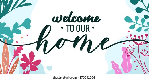 Home Quotes Welcome Our Home Vector Stock Vector (royalty Free 