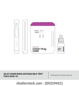 An at home rapid antigen self test
for COVID-19. vector kit.