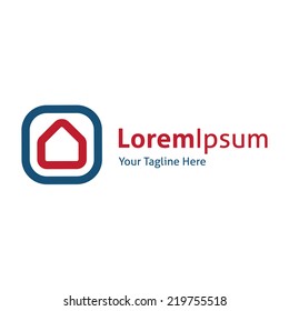 Home real estate button engine vector logo icon