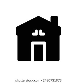 home real estate icon solid style