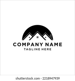 Home real estate icon vector illustration template design
