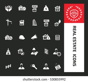 
Home and real estate icons,clean vector