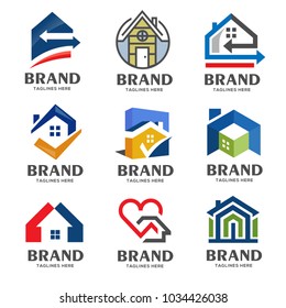 Home and Real Estate logo collection,Property logo vector