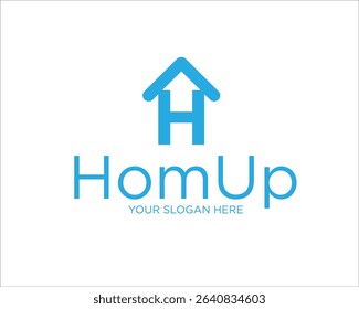 home up real estate logo designs for best business partner
