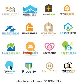 Home and real estate logo set