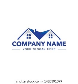 Home real estate logo template vector illustration