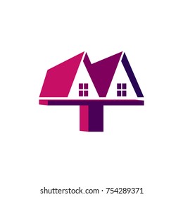 home real estate logo template, apartment, condo, house, rental, business. brand, branding, logotype, company, corporate, identity. Clean, modern style vector design