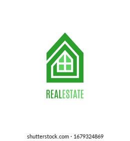 Inicio, Logo Inmobiliario. Diseño vectorial.