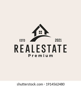  home, real estate luxury with line art logo design vector