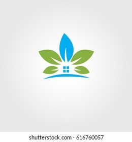 home and real estate nature logo