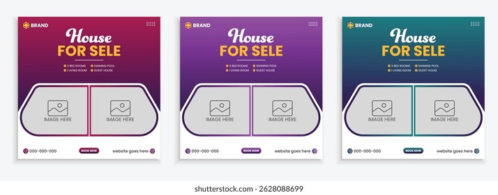 Home real estate property banner for social media post template.