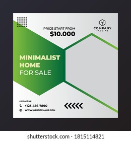 home real estate property square banner for social media