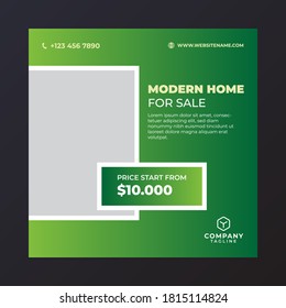 home real estate property square banner for social media
