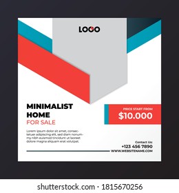 home real estate property square banner for social media