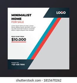 home real estate property square banner for social media