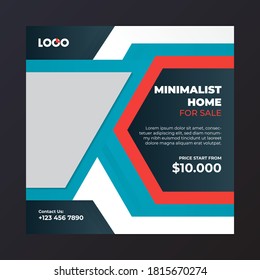 home real estate property square banner for social media