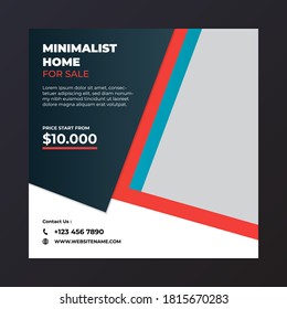 home real estate property square banner for social media