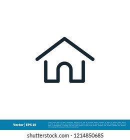 home real estate roof icon vector logo element