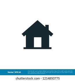 home real estate roof icon vector logo element