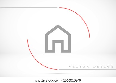 Home real estate roof icon vector logo element. Home Solid icon design of House. Home vector image to be used in web applications icon , Home mobile applications and print media icon .