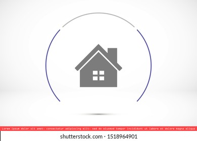 Home real estate roof icon vector logo element. Home Solid icon design of House. Home vector image to be used in web applications icon , Home mobile applications and print media icon .