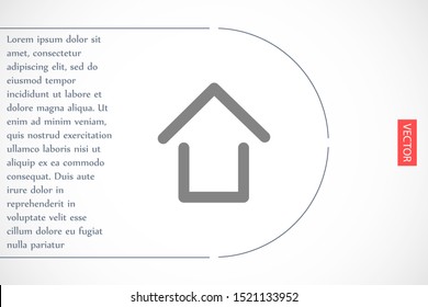 Home real estate roof icon vector logo element. Home Solid icon design of House. Home vector image to be used in web applications icon , Home mobile applications and print media icon .