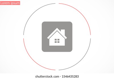Home real estate roof icon vector logo element. 