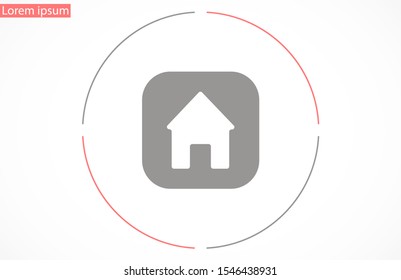 Home real estate roof icon vector logo element. Home Solid icon design of House. Home vector image to be used in web applications icon , Home mobile applications and print media icon .