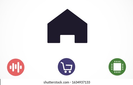 Home real estate roof icon vector logo element. Home Solid icon design of House. Home vector image to be used in web applications icon , Home mobile applications and print media icon .