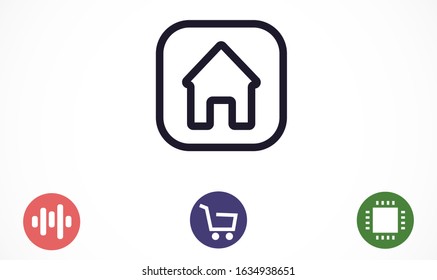 Home real estate roof icon vector logo element. Home Solid icon design of House. Home vector image to be used in web applications icon , Home mobile applications and print media icon .