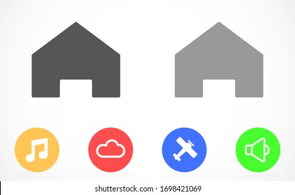 Home Real Estate Roof Icon Vector Logo Element. Home Solid Icon Design Of House. Home Vector Image To Be Used In Web Applications Icon , Home Mobile Applications And Print Media Icon .