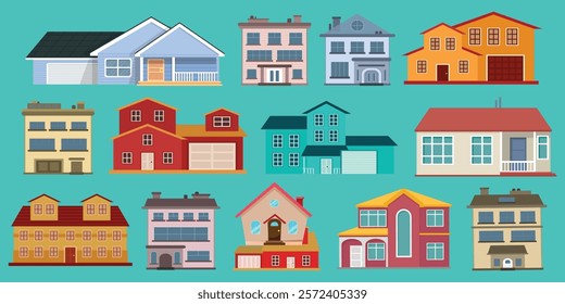 Home real estate Vector  icons isolated on white background