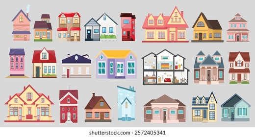 Home real estate Vector  icons isolated on white background