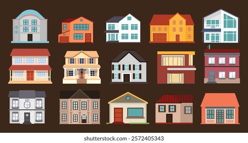 Home real estate Vector  icons isolated on white background