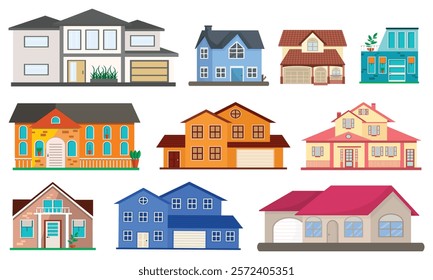 Home real estate Vector  icons isolated on white background