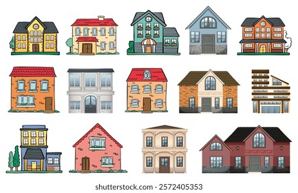 Home real estate Vector  icons isolated on white background