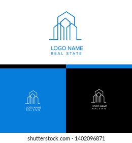 Home Real Estate Vector Logo Template For icon Real Estate Industrial