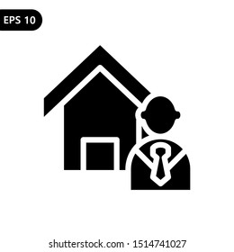 Home realtor icon vector illustration logo template. eps10