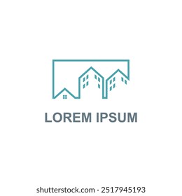 Home realty building logo design