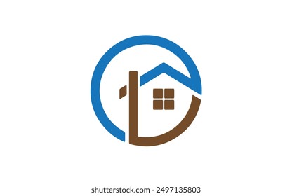 Home realty logo circle pro design vector