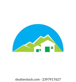 home realty mountain hill vector logo