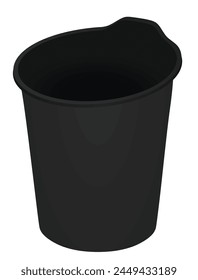 Papelera de reciclaje casera. Ilustración vectorial