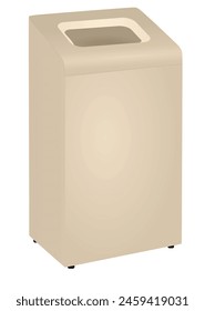 Papelera de reciclaje casera. Ilustración vectorial